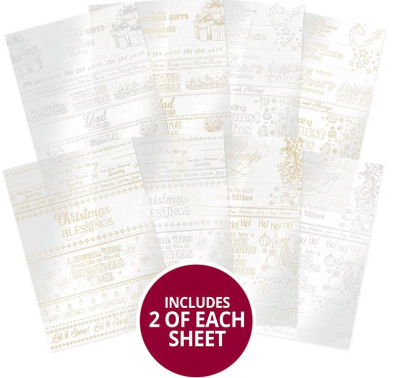 Luxury Festive Foiled Acetate Card Wraps